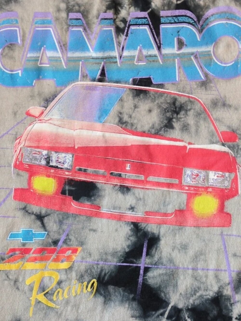 Official GM Chevrolet Camaro Z28 Racing Tie-Dye T-Shirt Men’s 3XL Retro Muscle